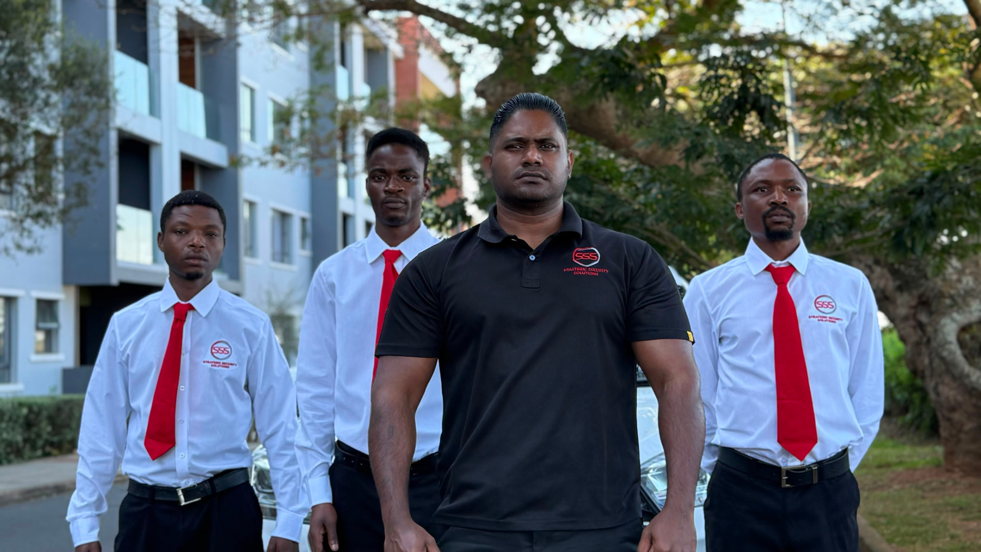 Strategic Security Solutions supervisor leading his guarding team on a Durban street